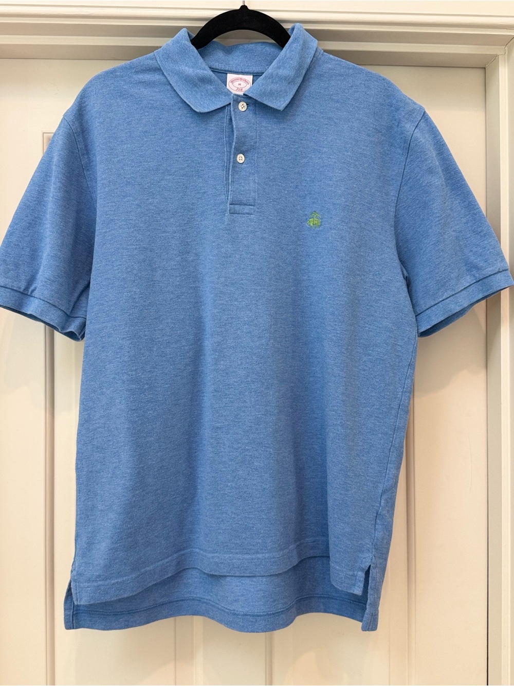 Brooks Brothers Sky Blue Polo with Green Logo